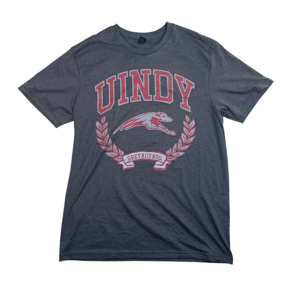 UIndy Greyhounds Graphic T-Shirt Gray Men's Medium